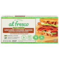 Al Fresco Chicken Bacon, Uncured, 2 Each