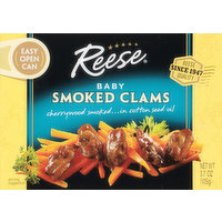 Reese Smoked Clams, Baby, 3.7 Ounce