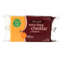 Food Club New York Extra Sharp Cheddar Cheese, 16 Ounce