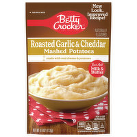 Betty Crocker Mashed Potatoes, Roasted Garlic & Cheddar, 4 Ounce