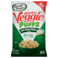 Sensible Portions Corn Puffs, Baked, Sour Cream & Onion Flavored, 3 Ounce