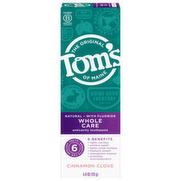 Tom's of Maine Toothpaste, Anticavity, Cinnamon Clove, Natural, 4 Ounce