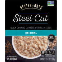 Better Oats Oatmeal, Original, Steel Cut, 10 Each