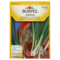 Burpee Seeds, Onion, Evergreen Long White, 1.8 Gram