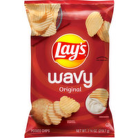 Lay's Potato Chips, Original, Wavy, 7.75 Ounce