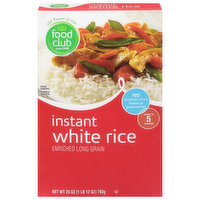 Food Club White Rice, Instant, Long Grain, 28 Ounce