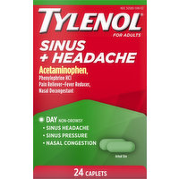 Tylenol Sinus + Headache, Caplets, 24 Each