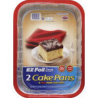 EZ Foil Cake Pans, with Lids, 2 Each
