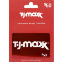 TJ Maxx Gift Card, $50, 1 Each