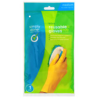 Simply Done Gloves, Reusable, Latex, Medium, 1 Each