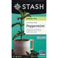 Stash Herbal Tea, Peppermint, Caffeine Free, Bags, 20 Each