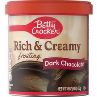 Betty Crocker Frosting, Dark Chocolate, Rich & Creamy, 16 Ounce