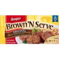 Banquet Brown ‘N Serve Original Fully Cooked Sausage Patties, 8 Each