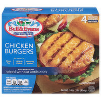 Bell & Evans Chicken Burgers, Air Chilled, 16 Each