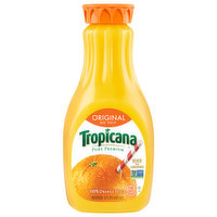 Tropicana 100% Orange Juice, No Pulp, Original, Pure Premium, 52 Fluid ounce