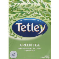 Tetley Natural Green Tea Bags Value Pack, 72 count, 5.08 oz, 72 Each