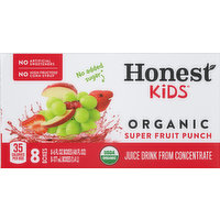 Honest Kids Juice Drink, Organic, Super Fruit Punch, 8 Each