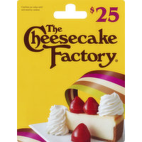 Cheesecake Factory Gift Card, $25, 1 Each