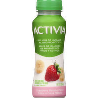 Activia Yogurt Drink, Lowfat, Strawberry Banana Flavor, 7 Ounce