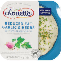Alouette Spreadable Cheese, Soft, Reduced Fat, Garlic & Herbs, 6.5 Ounce