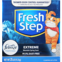 Fresh Step Clumping Cat Litter, Mountain Spring Scent, Extreme, 25 Pound