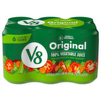 V8 100% Vegetable Juice, Original, 6 Each