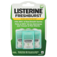 Listerine Breath Strips, Pocketpaks, 3 Each