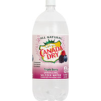 Canada Dry Seltzer Water, Sparkling, Triple Berry, 2 Litre