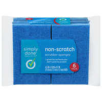 Simply Done Scrubber Sponges, Non-Scratch, 6 Pack, 6 Each