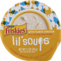 Friskies Cat Food, with Flaked Chicken, in a Velvety Tuna Broth, 1.2 Ounce