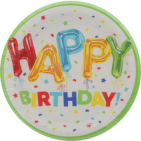 Unique Plates, Happy Balloon Birthday, 6-3/4 Inch, 8 Each