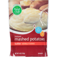 Food Club Mashed Potatoes, Instant, Butter, 4 Ounce