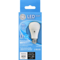 GE Light Bulb, LED, Daylight, 10 Watts, 1 Each