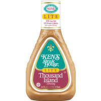 Ken's Steak House Dressing, Lite, Thousand Island, 16 Ounce