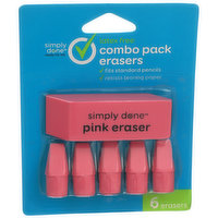 Simply Done Latex Free Combo Pack Erasers, Pink, 1 Each