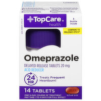 TopCare Omeprazole, 20 mg, Delayed Release Tablets, 14 Each