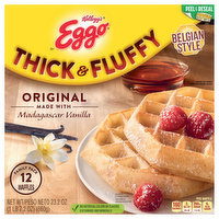 Eggo Waffles, Original, Belgian Style, Thick & Fluffy, 12 Each