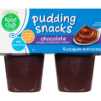 Food Club Pudding Snacks, Chocolate, 4 Each