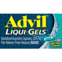 Advil Ibuprofen, 200 mg, Liquid Filled Capsules, 80 Each