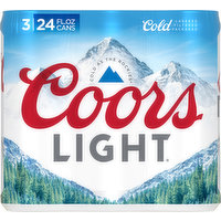 Coors Light Beer, 3 Each