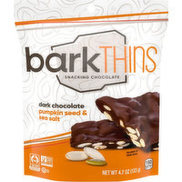 barkTHINS Snacking Chocolate, Dark Chocolate Pumpkin Seed & Sea Salt, 4.7 Ounce