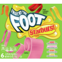 Fruit By The Foot Fruit Flavored Snacks, Starburst Flavored, 6 Each