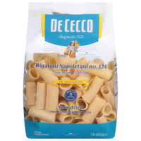 De Cecco Rigatoni Napoletani, No. 124, 1 Pound