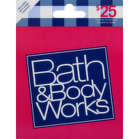 Bath and Body Works Gift Card, Bath/Body Works, $25, 1 Each