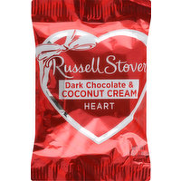 Russell Stover Dark Chocolate & Coconut Cream, Heart, 1 Ounce