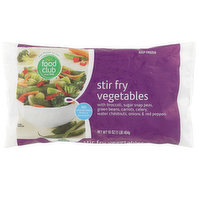 Food Club Stir Fry Vegetables With Broccoli, Sugar Snap Peas, Green Beans, Carrots, Celery, Water Chestnuts, Onions & Red Peppers, 16 Ounce