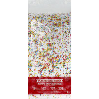 Creative Converting Table Cover, Plastic, Sprinkles AOP, 1 Each