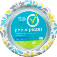 Simply Done Paper Plates, Designer, 6.8 Inch, 48 Each