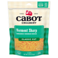 Cabot Creamery Cheese, Vermont Sharp, Cheddar, Classic Cut, 8 Ounce