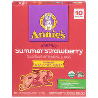 Annie's Bunny Fruit Snacks, Organic, Summer Strawberry, 10 Each